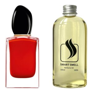 Парфюмерный концентрат 105 мл c аналогом Giorgio Armani, Si Passione. Товар на фото справа, слева – пример оригинального флакона.