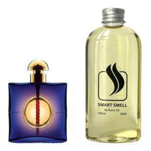 Парфумерний концентрат 105 мл з аналогом Yves Saint Laurent, Belle d'Opium. Товар на фото праворуч, ліворуч - приклад орігінального флакону.