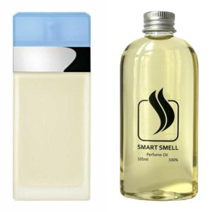 Парфумерний концентрат 105 мл з аналогом Dolce&Gabbana, Light Blue pour Femme. Товар на фото праворуч, ліворуч - приклад орігінального флакону.