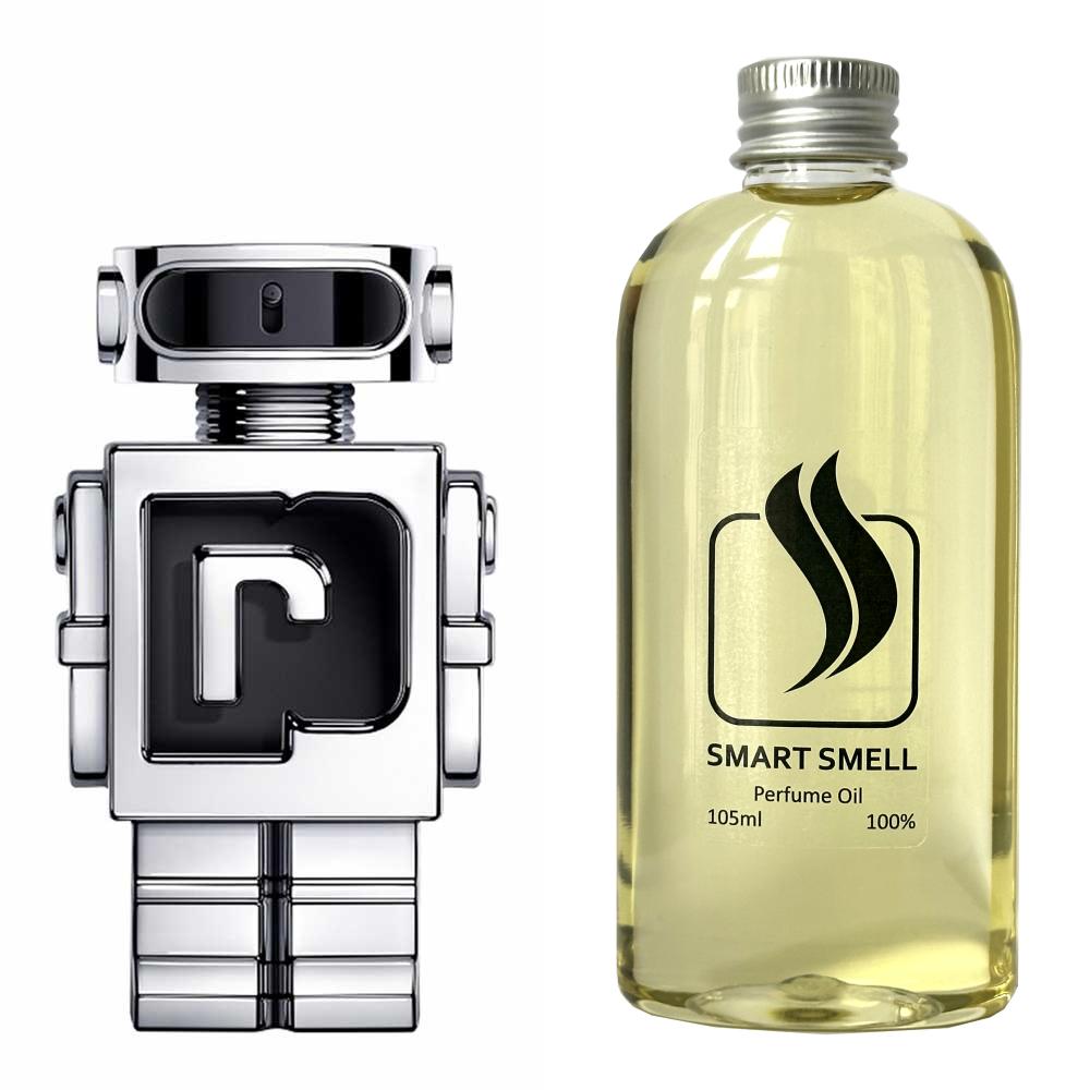 Парфюмерный концентрат 105 мл c аналогом Paco Rabanne, Phantom. Товар на фото справа, слева – пример оригинального флакона.