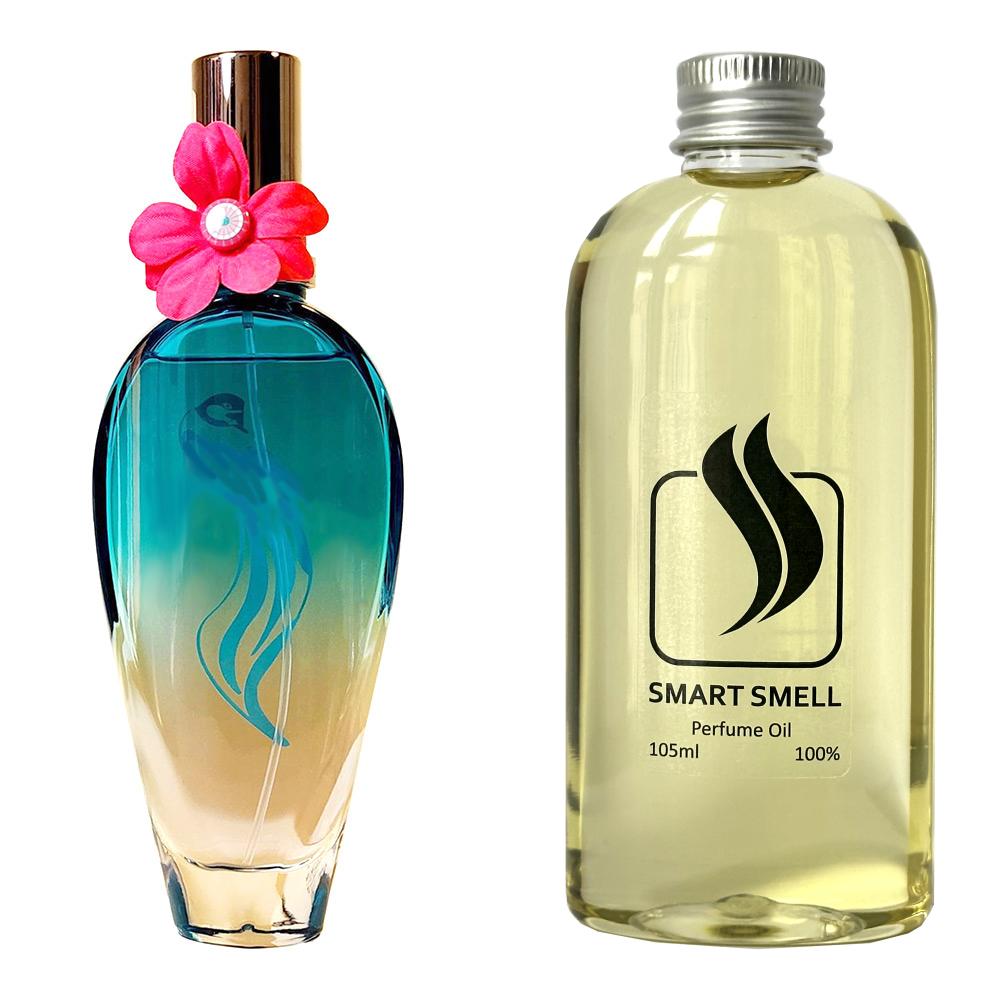 Парфумерний концентрат 105 мл з аналогом Born in Paradise, Escada. Товар на фото праворуч, ліворуч - приклад орігінального флакону.