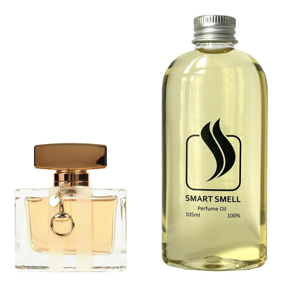 Парфумерний концентрат 105 мл з аналогом Gucci, Gucci by Gucci. Товар на фото праворуч, ліворуч - приклад орігінального флакону.