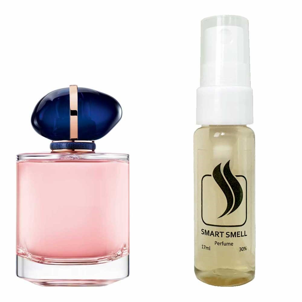 Тестер духів 17 мл з аналогом Giorgio Armani, My way. Товар на фото праворуч, ліворуч - приклад орігінального флакону.