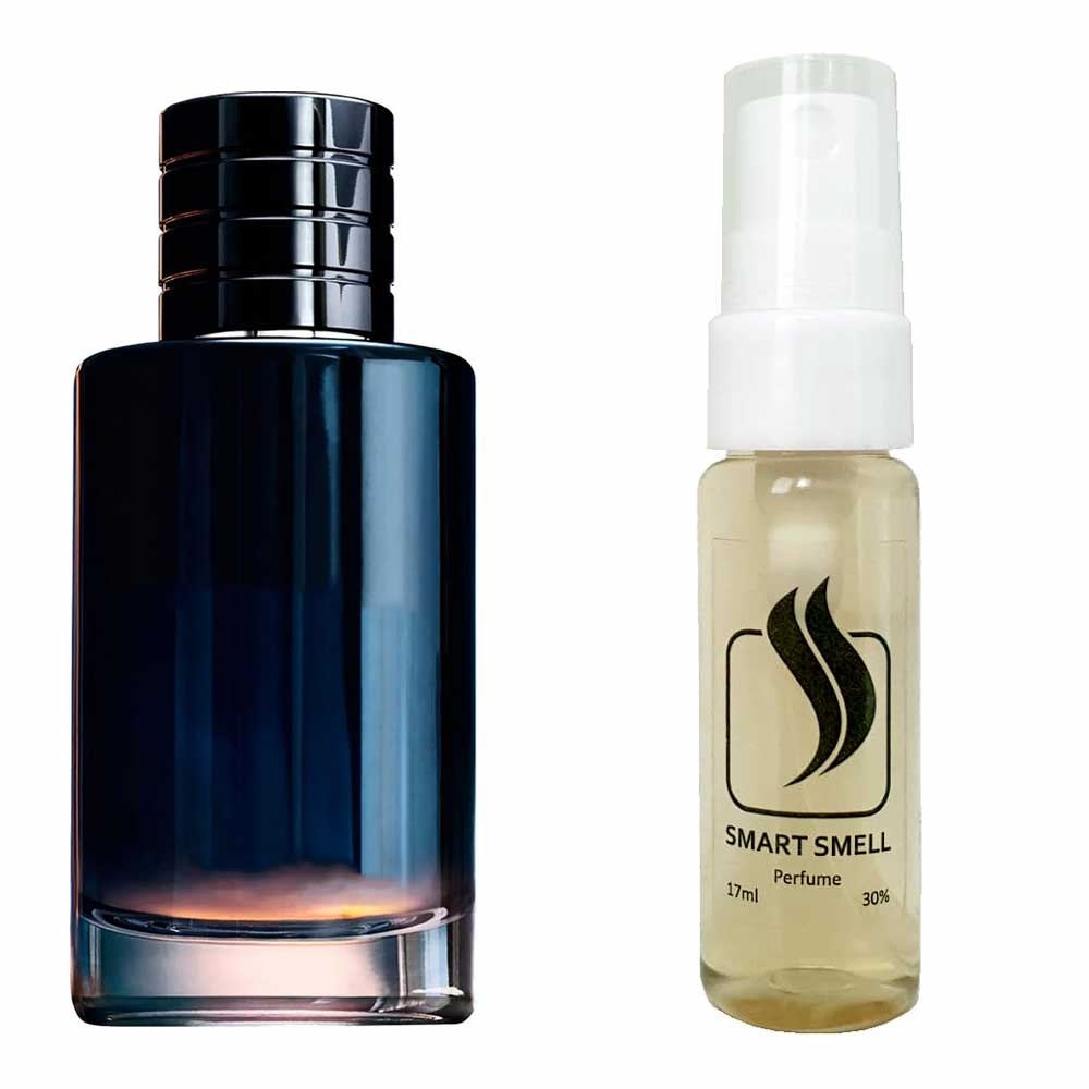 Тестер духів 17 мл з аналогом Christian Dior, Sauvage Eau. Товар на фото праворуч, ліворуч - приклад орігінального флакону.