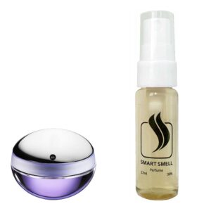 Тестер духів 17 мл з аналогом Paco Rabanne, Ultraviolet Woman. Товар на фото праворуч, ліворуч - приклад орігінального флакону.