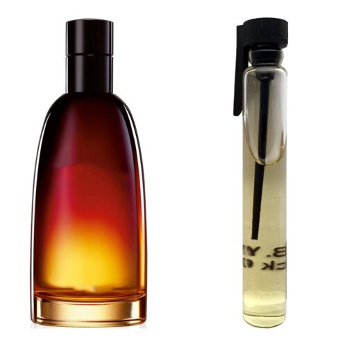 Пробник духов 3 мл c аналогом Christian Dior, Fahrenheit. Товар на фото справа, слева – пример оригинального флакона.