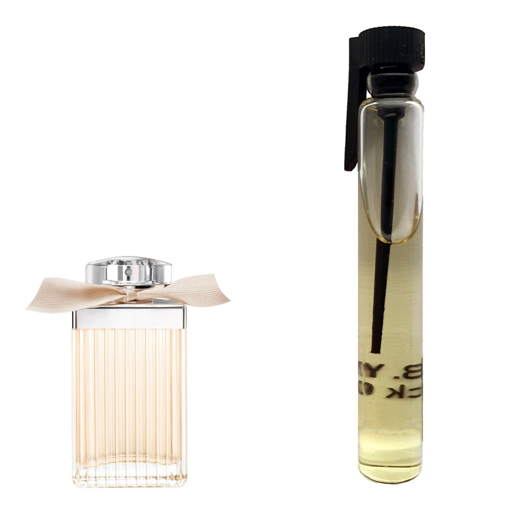 Пробник духів 3 мл з аналогом Chloe, Chloe. Товар на фото праворуч, ліворуч - приклад орігінального флакону.