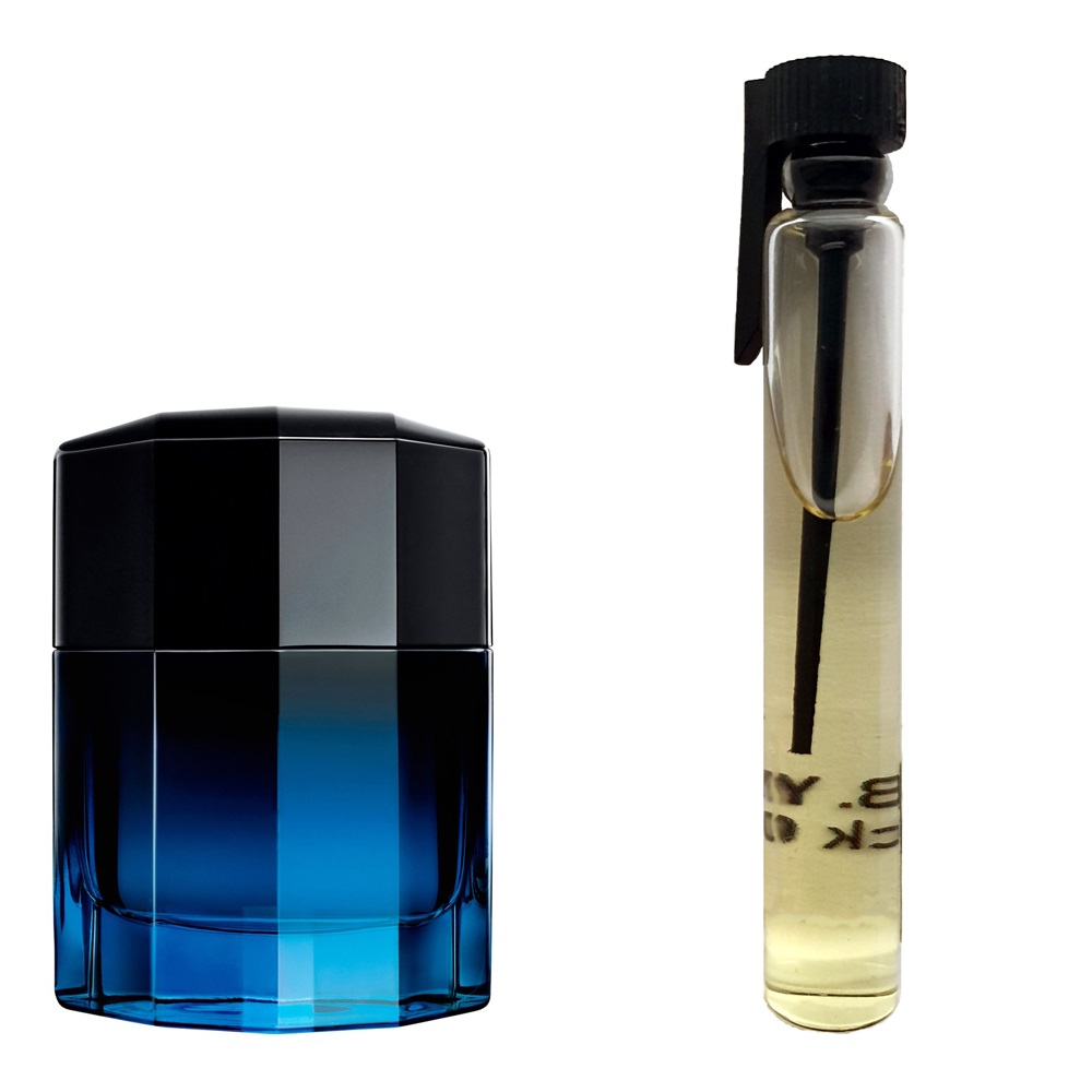 Пробник духів 3 мл з аналогом Paco Rabanne, Pure XS Night. Товар на фото праворуч, ліворуч - приклад орігінального флакону.