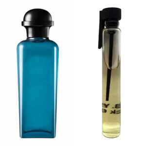 Пробник духов 3 мл c аналогом Hermes, Eau de Narcisse Bleu. Товар на фото справа, слева - пример оригинального флакона.