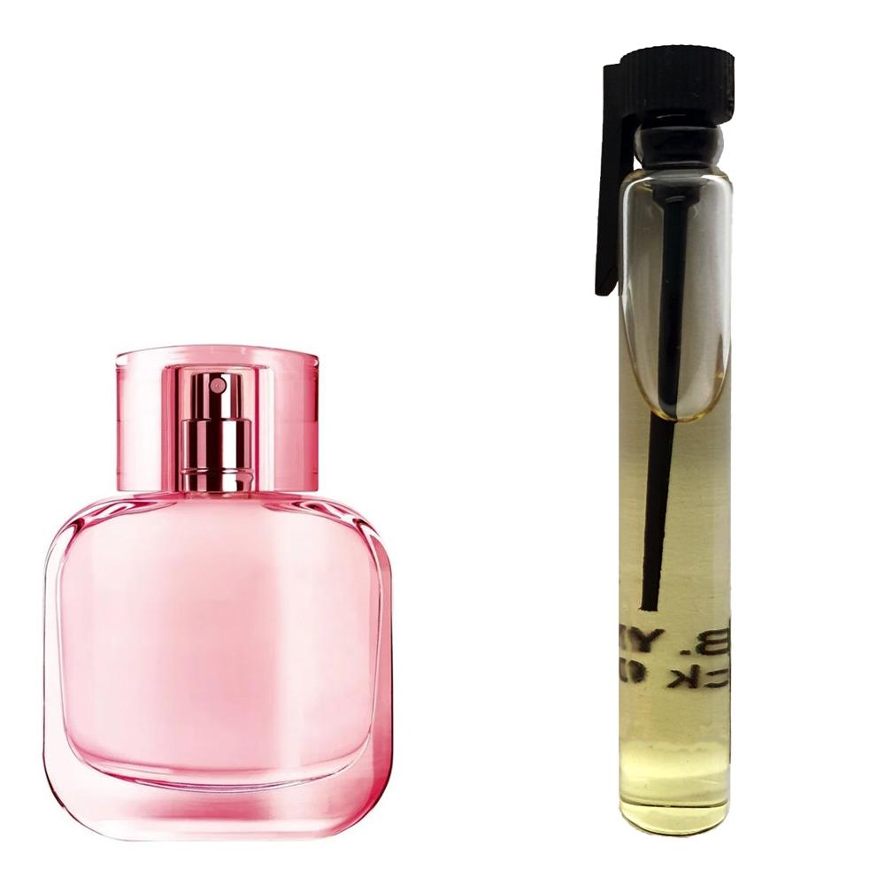 Пробник духов 3 мл c аналогом Eau de Lacoste L.12.12 Pour Elle Sparkling, Lacoste. Товар на фото справа, слева - пример оригинального флакона.