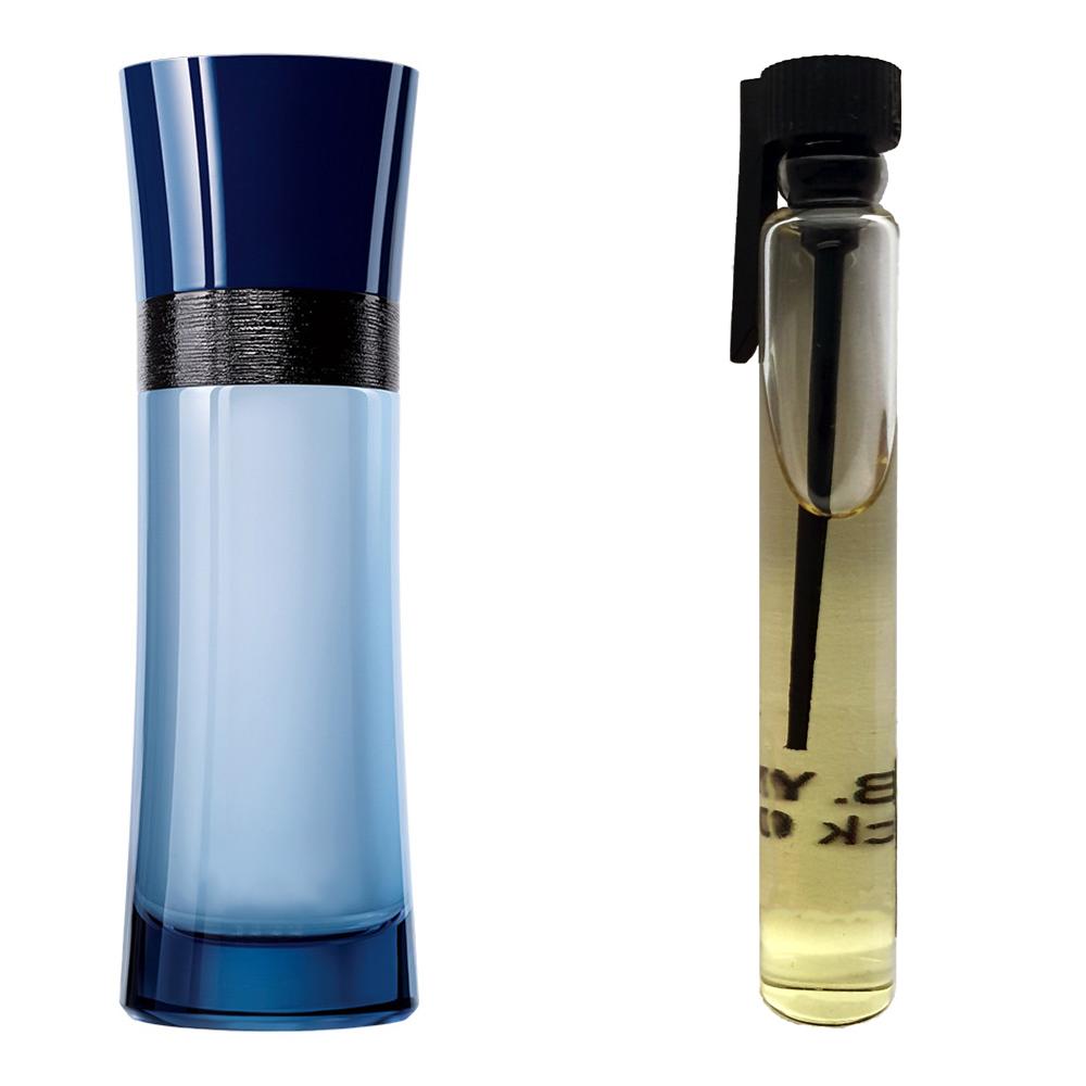 Пробник духів 3 мл з аналогом Giorgio Armani, Armani Code Colonia. Товар на фото праворуч, ліворуч - приклад орігінального флакону.