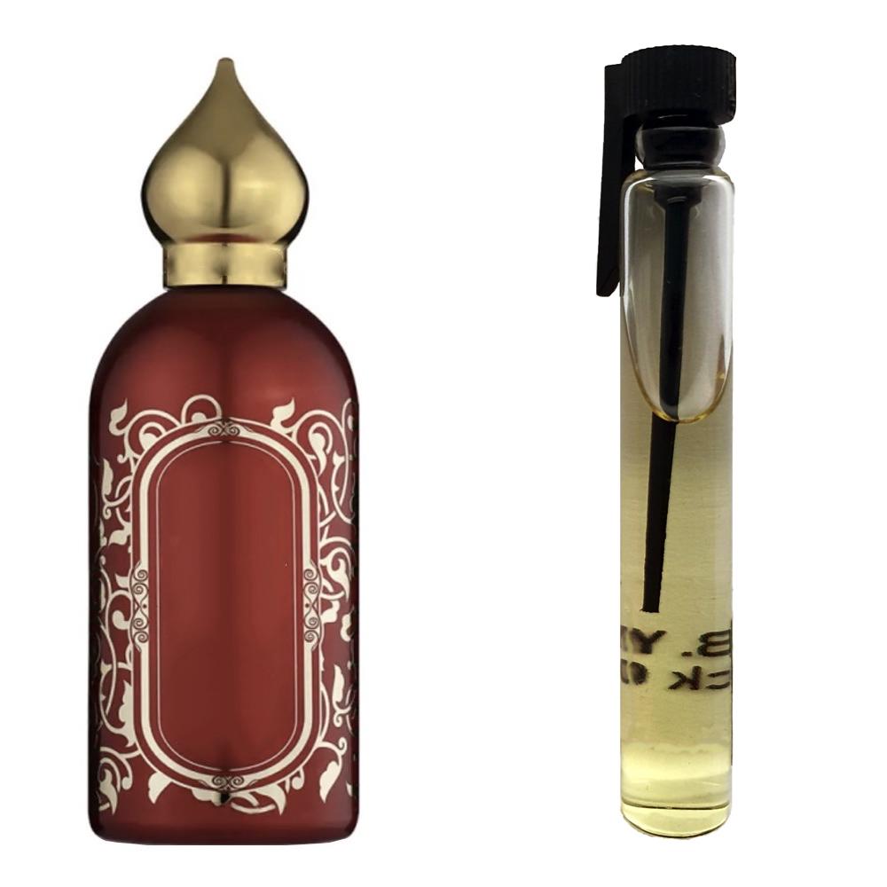 Пробник духов 3 мл c аналогом Attar Collection, Hayati. Товар на фото справа, слева - пример оригинального флакона.
