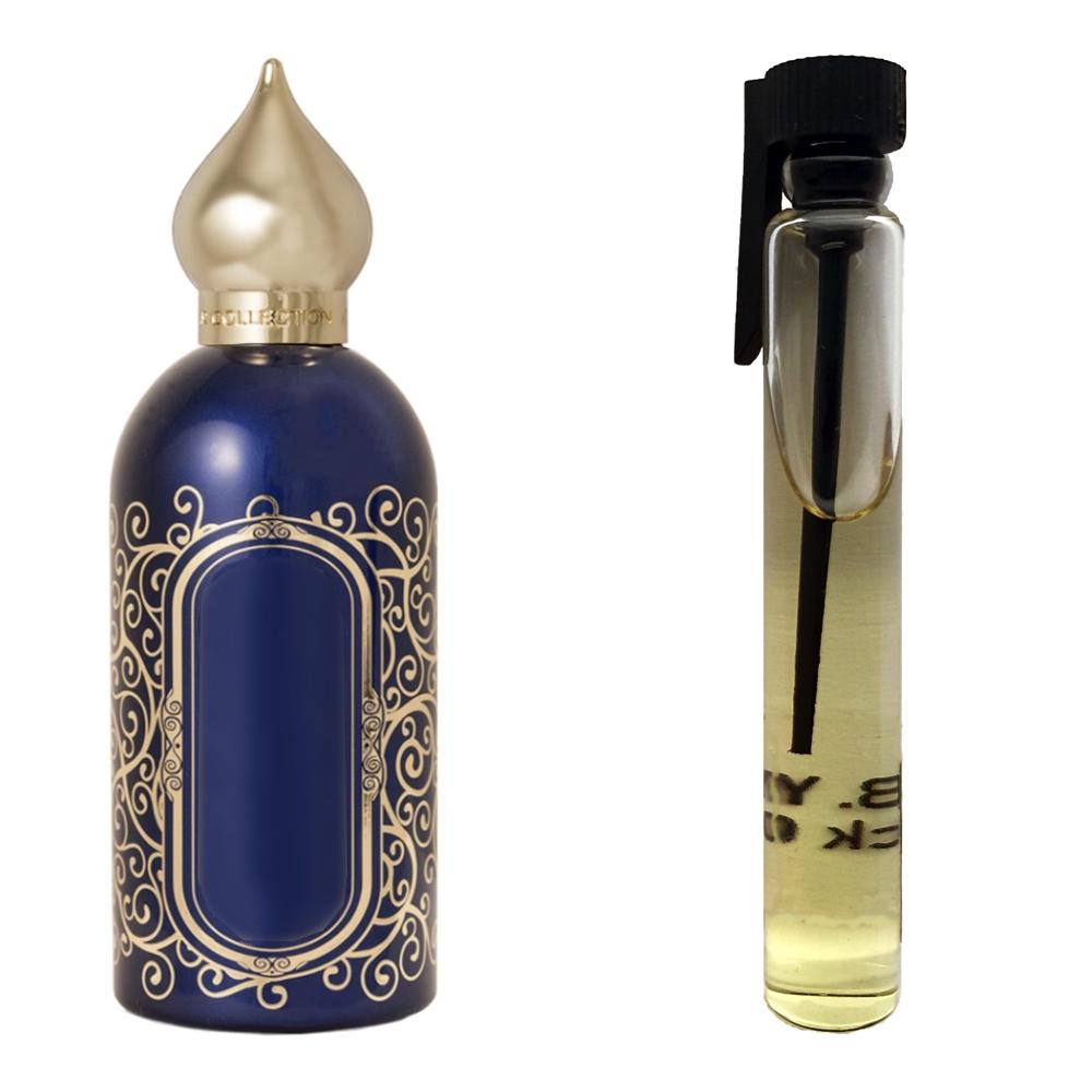 Пробник духів 3 мл з аналогом Attar Collection, Azora. Товар на фото праворуч, ліворуч - приклад орігінального флакону.