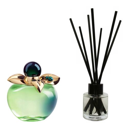 Аромадиффузор 50 мл c аналогом Nina Ricci, Bella. Товар на фото справа, слева – пример оригинального флакона.