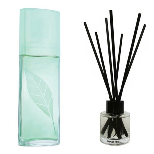 Аромадиффузор 50 мл c аналогом Elizabeth Arden, Green Tea. Товар на фото справа, слева – пример оригинального флакона.