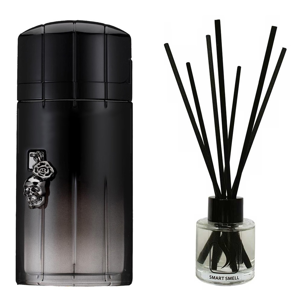 Аромадифузор 50 мл з аналогом Paco Rabanne, Black XS L'Exces for Him. Товар на фото праворуч, ліворуч - приклад орігінального флакону.