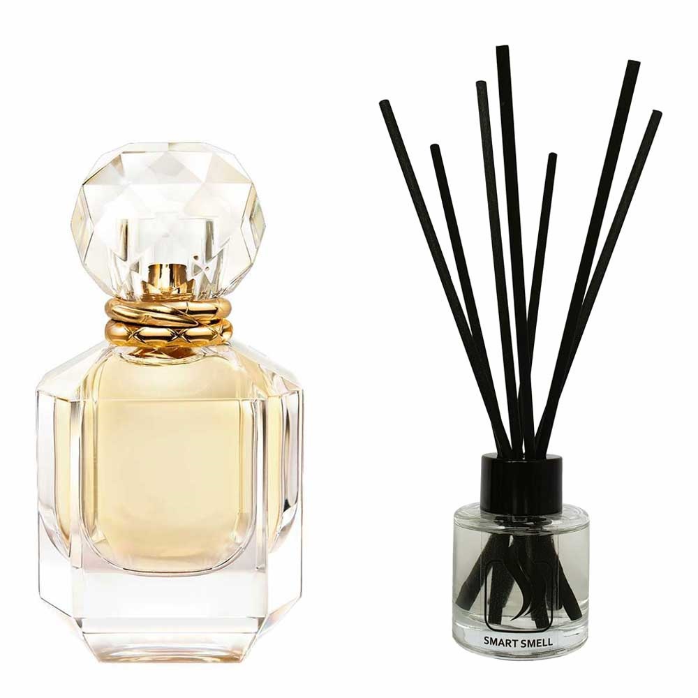 Аромадифузор 50 мл з аналогом Roberto Cavalli, Paradiso. Товар на фото праворуч, ліворуч - приклад орігінального флакону.