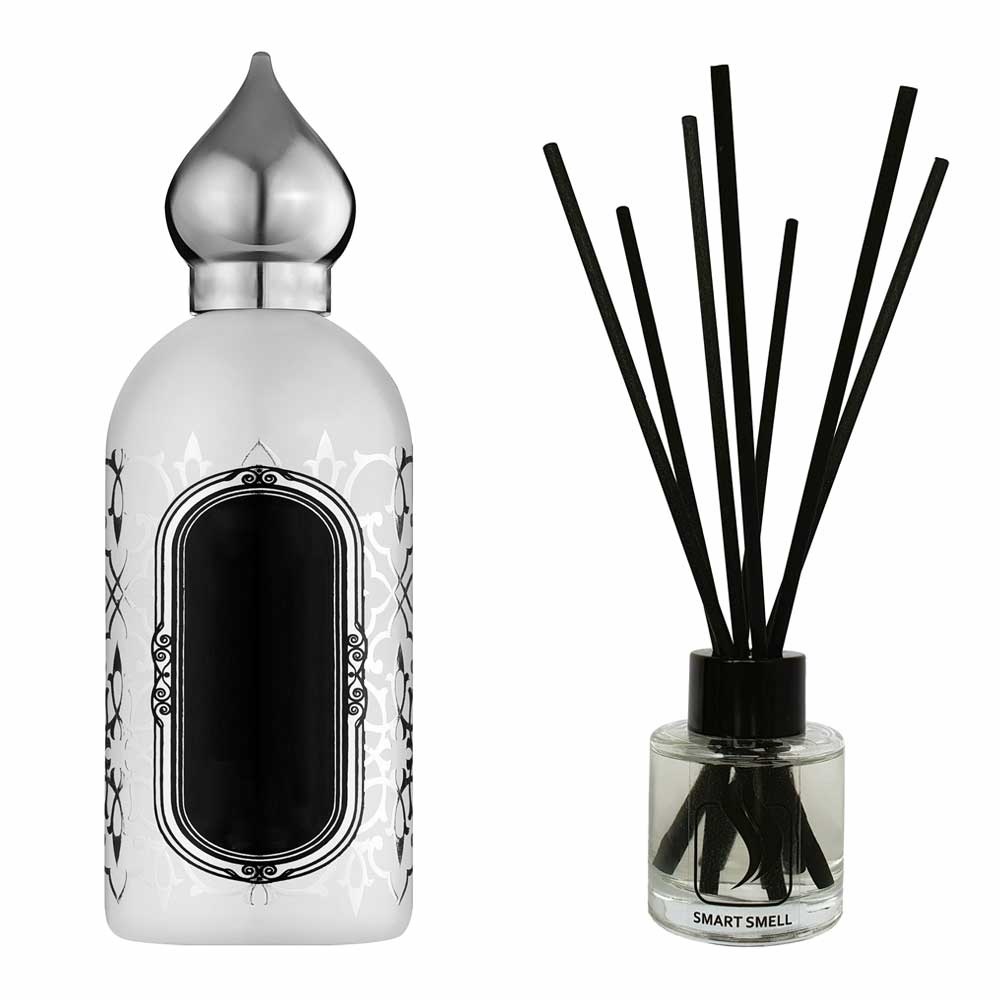 Аромадифузор 50 мл з аналогом Attar Collection, Musk Kashmir. Товар на фото праворуч, ліворуч - приклад орігінального флакону.