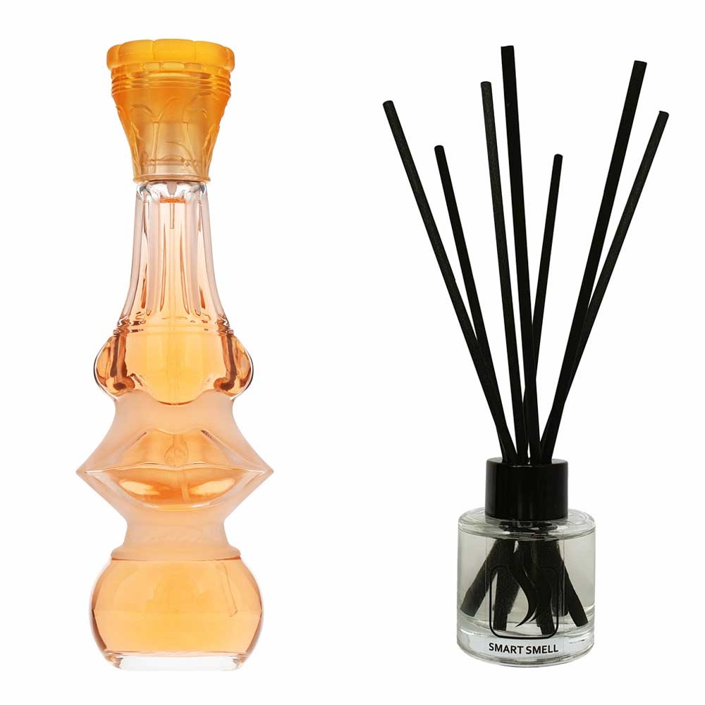 Аромадифузор 50 мл з аналогом Salvador Dali, Dalissime. Товар на фото праворуч, ліворуч - приклад орігінального флакону.