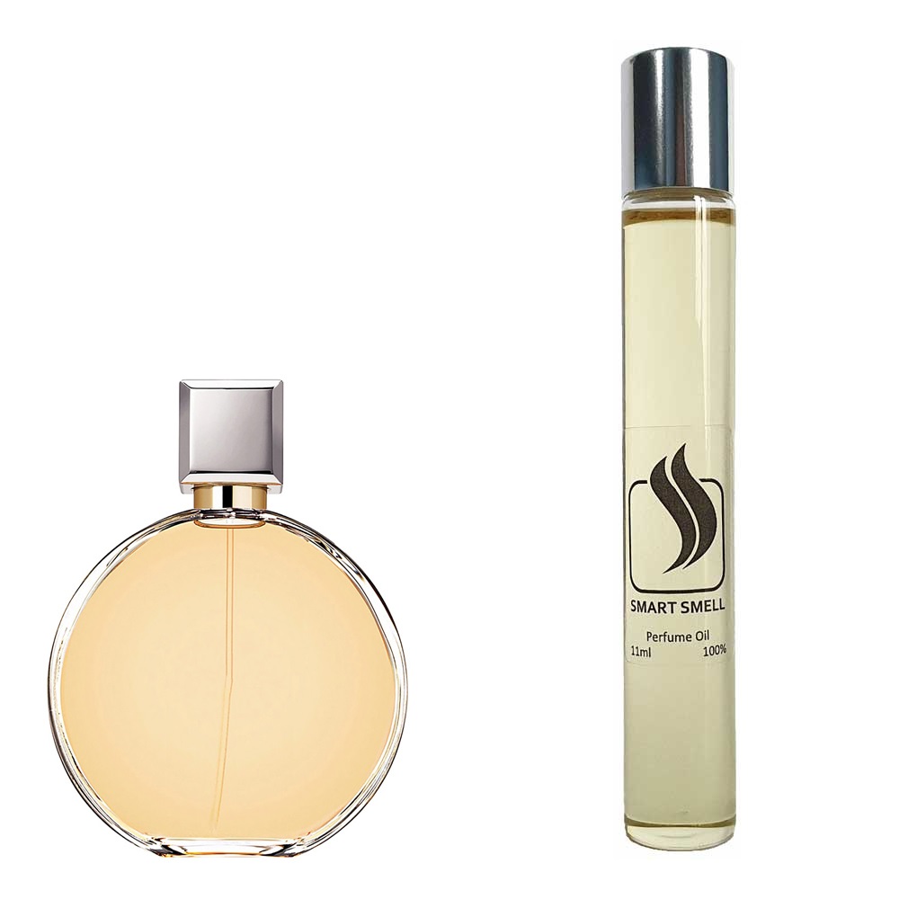 Масляні духи 11 мл з аналогом Chanel, Chance. Товар на фото праворуч, ліворуч - приклад орігінального флакону.