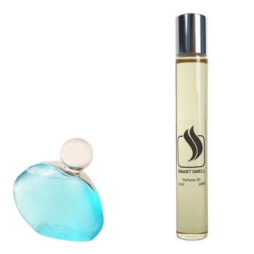 Масляные духи 11 мл c аналогом Rochas, Aquawoman. Товар на фото справа, слева – пример оригинального флакона.