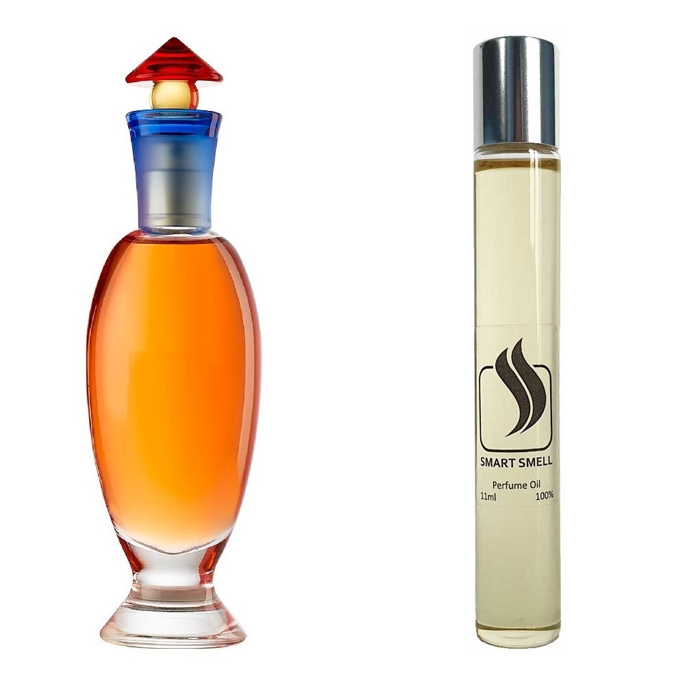 Масляні духи 11 мл з аналогом Rochas, Tocade. Товар на фото праворуч, ліворуч - приклад орігінального флакону.