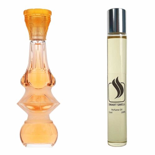 Масляные духи 11 мл c аналогом Salvador Dali, Dalissime. Товар на фото справа, слева – пример оригинального флакона.