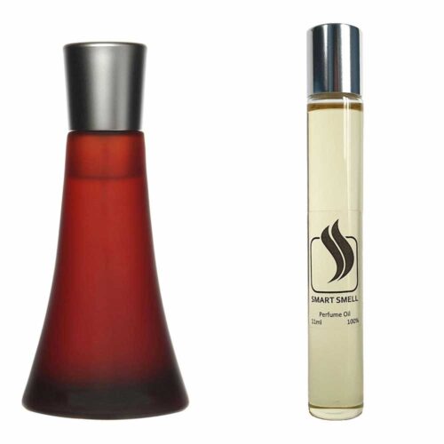 Масляні духи 11 мл з аналогом Hugo Boss, Hugo Deep Red. Товар на фото праворуч, ліворуч - приклад орігінального флакону.