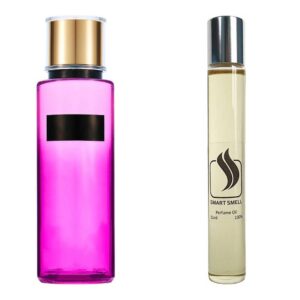 Масляные духи 10 мл c аналогом Victoria's Secret, Love addict. Товар на фото справа, слева - пример оригинального флакона.