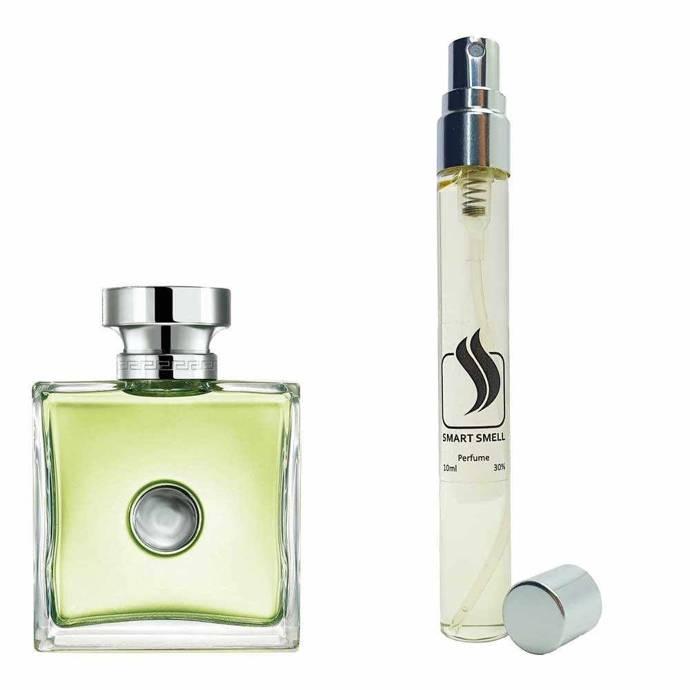 Духи-ручка (дорожній парфум) 10 мл з аналогом Versace, Versence. Товар на фото праворуч, ліворуч - приклад орігінального флакону.