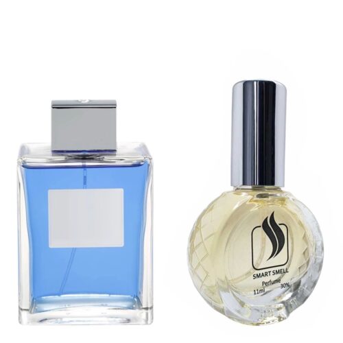 Духи со спреем 11 мл c аналогом Antonio Banderas, Blue Seduction. Товар на фото справа, слева – пример оригинального флакона.