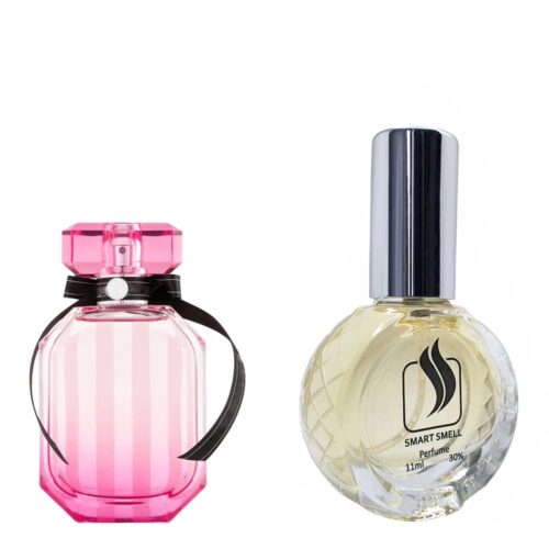 Духи со спреем 11 мл c аналогом Victoria's Secret, Bombshell. Товар на фото справа, слева – пример оригинального флакона.