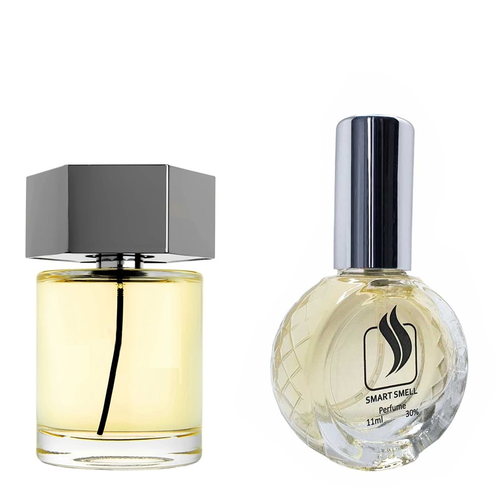 Духи со спреем 11 мл c аналогом Yves Saint Laurent, L'Homme. Товар на фото справа, слева – пример оригинального флакона.