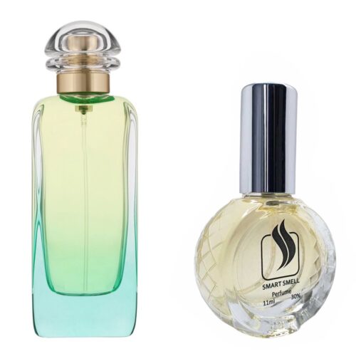 Духи со спреем 11 мл c аналогом Hermes, Un Jardin Sur Le Nil. Товар на фото справа, слева – пример оригинального флакона.