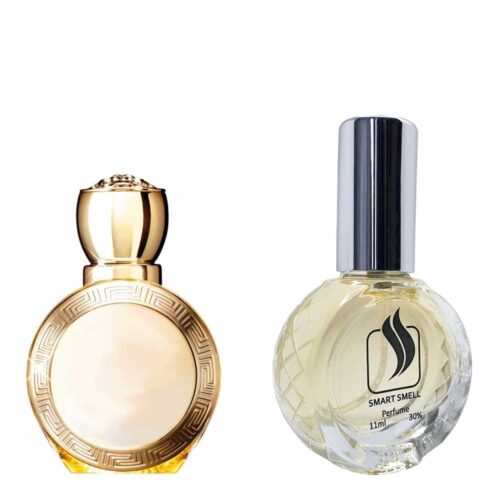 Духи со спреем 11 мл c аналогом Versace, Eros pour Femme. Товар на фото справа, слева – пример оригинального флакона.