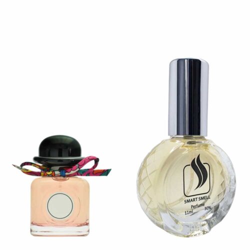 Духи со спреем 11 мл c аналогом Hermes, Twilly d'Hermes. Товар на фото справа, слева – пример оригинального флакона.