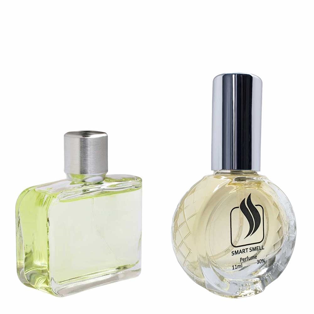 Духи зі спреєм 11 мл з аналогом Lacoste, Essential. Товар на фото праворуч, ліворуч - приклад орігінального флакону.