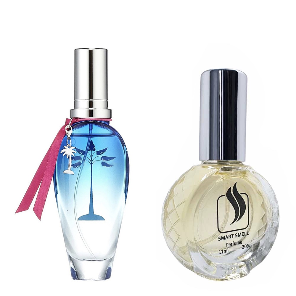 Духи зі спреєм 11 мл з аналогом Escada, Island Kiss 2011. Товар на фото праворуч, ліворуч - приклад орігінального флакону.