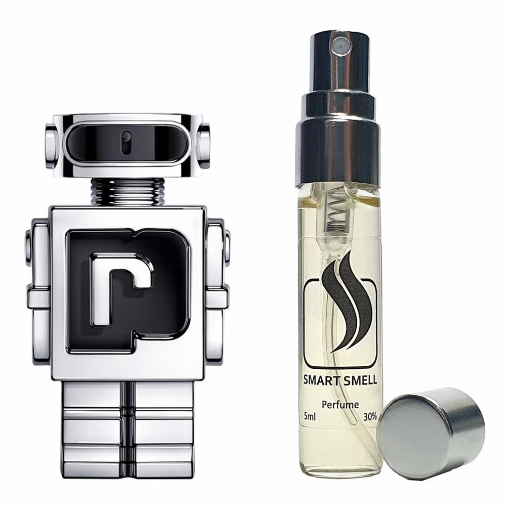 Духи-ручка (дорожный парфюм) 5 мл c аналогом Paco Rabanne, Phantom. Товар на фото справа, слева – пример оригинального флакона.