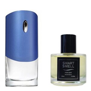 Духи в стекле 55 мл c аналогом Givenchy, Givenchy Pour Homme Blue Label. Товар на фото справа, слева - пример оригинального флакона.