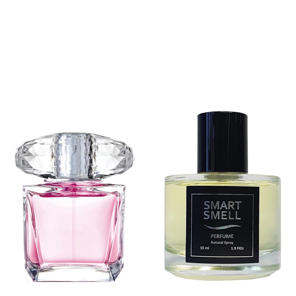 Духи у склі 55 мл з аналогом Versace, Bright Crystal. Товар на фото праворуч, ліворуч - приклад орігінального флакону.