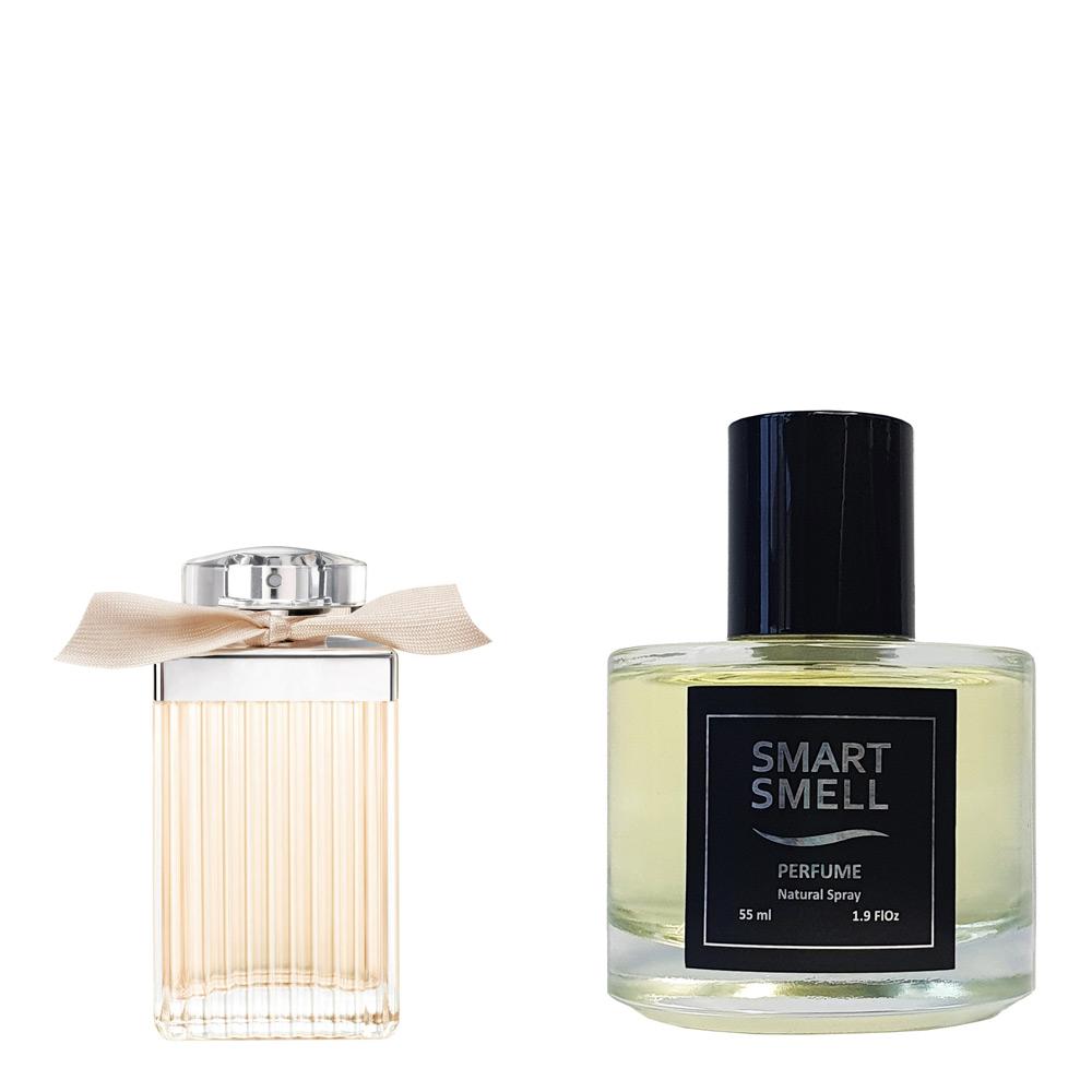 Духи у склі 55 мл з аналогом Chloe, Chloe. Товар на фото праворуч, ліворуч - приклад орігінального флакону.