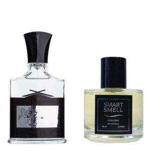 Духи у склі 55 мл з аналогом Creed, Aventus. Товар на фото праворуч, ліворуч - приклад орігінального флакону.