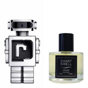 Духи у склі 55 мл з аналогом Paco Rabanne, Phantom. Товар на фото праворуч, ліворуч - приклад орігінального флакону.