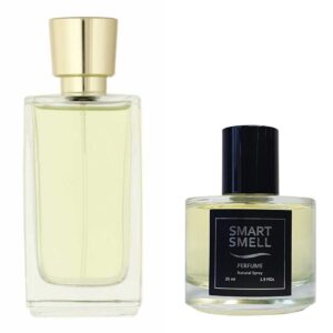 Духи в стекле 55 мл c аналогом Lancome, Climat. Товар на фото справа, слева - пример оригинального флакона.