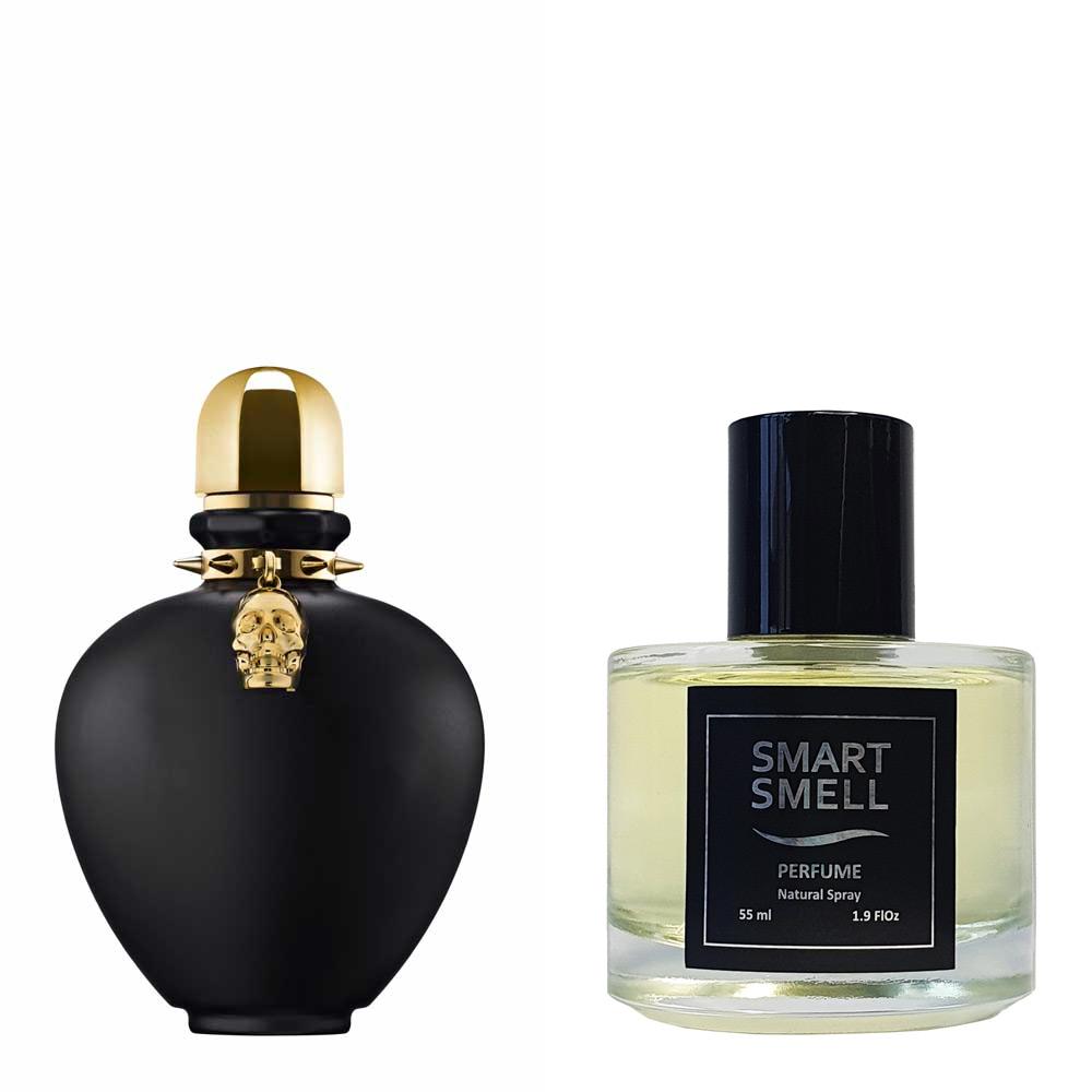 Духи у склі 55 мл з аналогом Paco Rabanne, Black XS L'Aphrodisiaque. Товар на фото праворуч, ліворуч - приклад орігінального флакону.