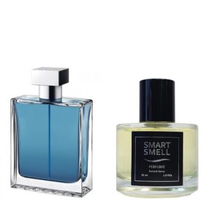 Духи в стекле 55 мл c аналогом Azzaro, Chrome United. Товар на фото справа, слева - пример оригинального флакона.