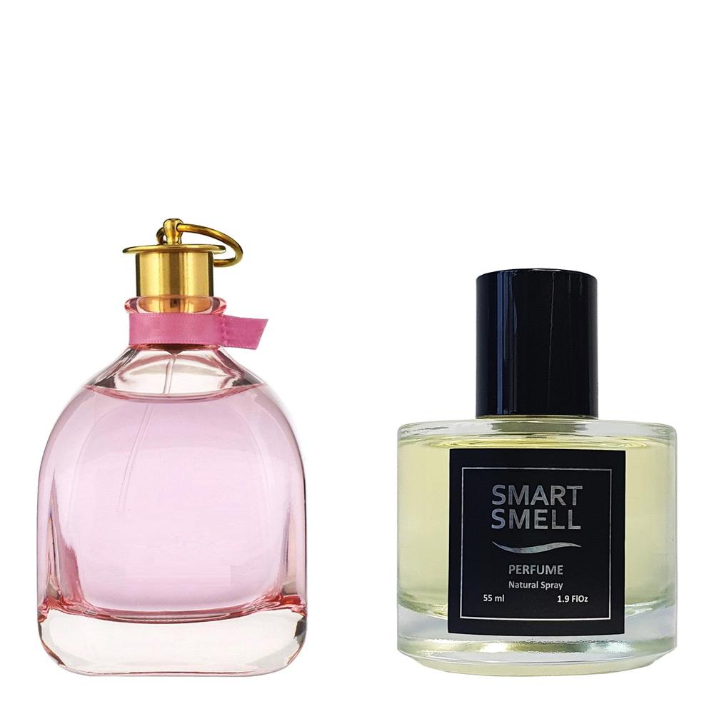 Духи у склі 55 мл з аналогом Lanvin, Rumeur 2 Rose. Товар на фото праворуч, ліворуч - приклад орігінального флакону.