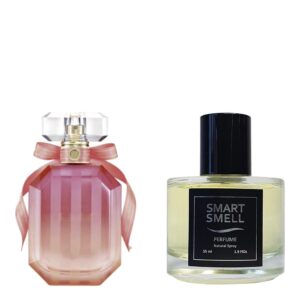 Духи 55 мл, серия "Grace" c аналогом Victoria's Secret, Bombshell Summer 2017. Товар на фото справа, слева - пример оригинального флакона.