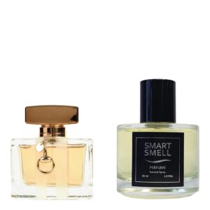 Духи 55 мл, серия "Grace" c аналогом Gucci, Gucci by Gucci. Товар на фото справа, слева - пример оригинального флакона.